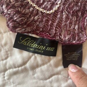 Soldarini 1882 Burgundy Knit Scarf